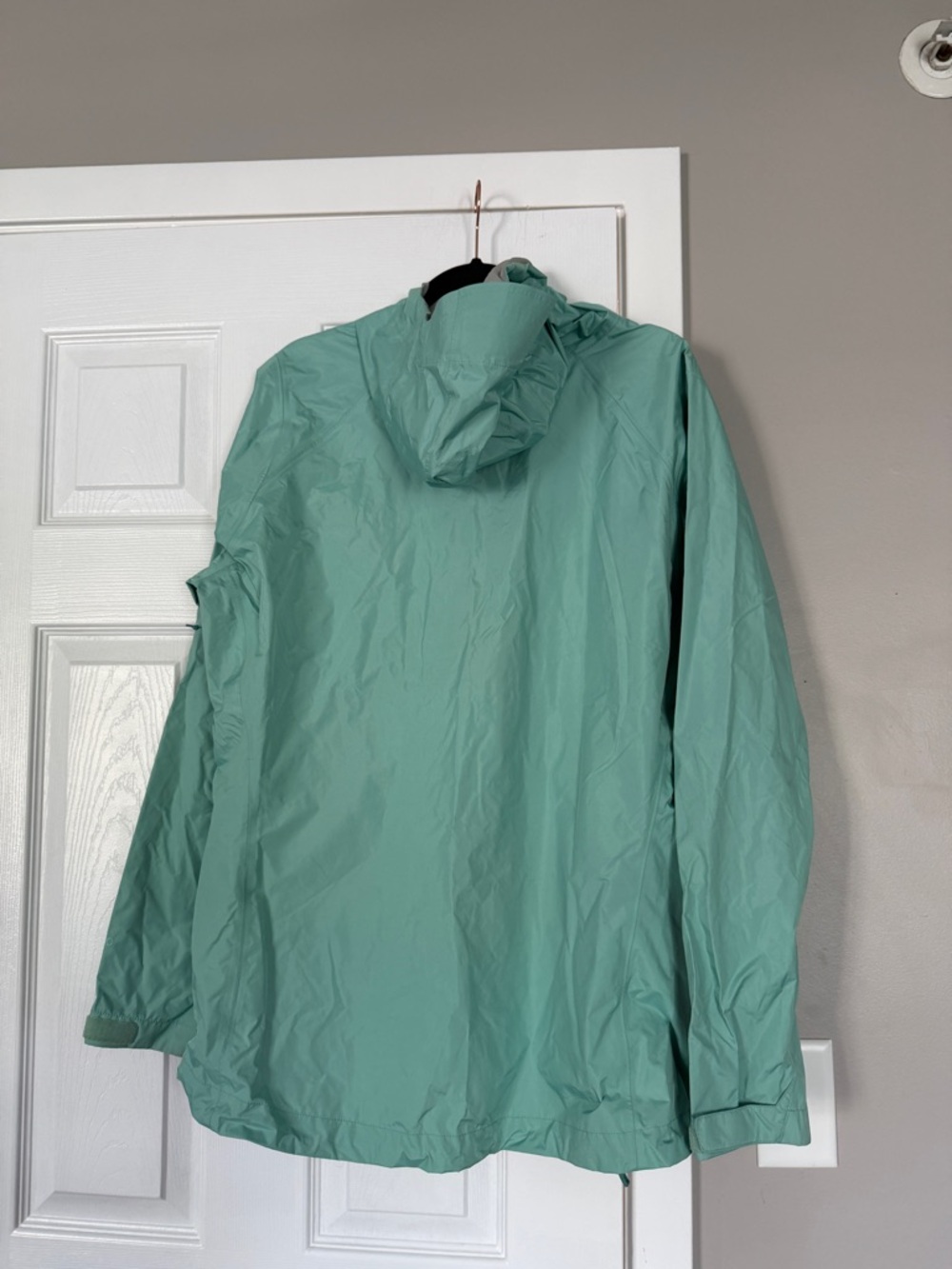 Patagonia Teal Green Windbreaker Rain Zip Up Hoodie Jacket Outdoor Camping - Picture 6 of 8